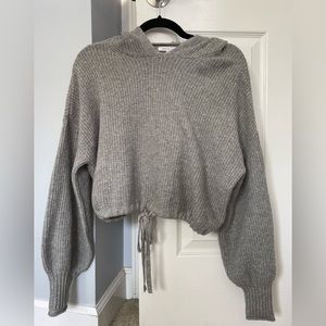 AE cropped gray sweater, size XS